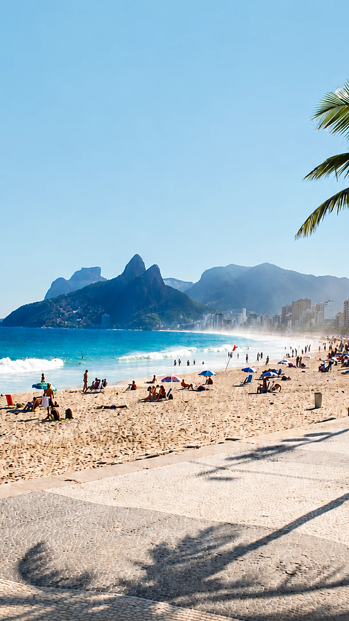 Ipanema Beach with Two Brothers Mountain, Rio de Janeiro